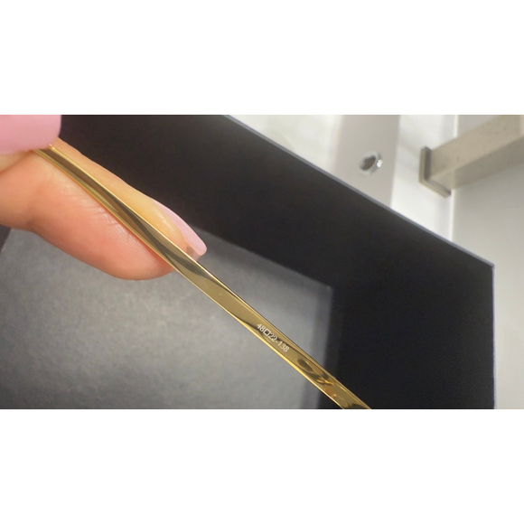 Unisex Linda Farrow Optical Glasses Black/Gold One Size LFL562 optical - Picture 8 of 14